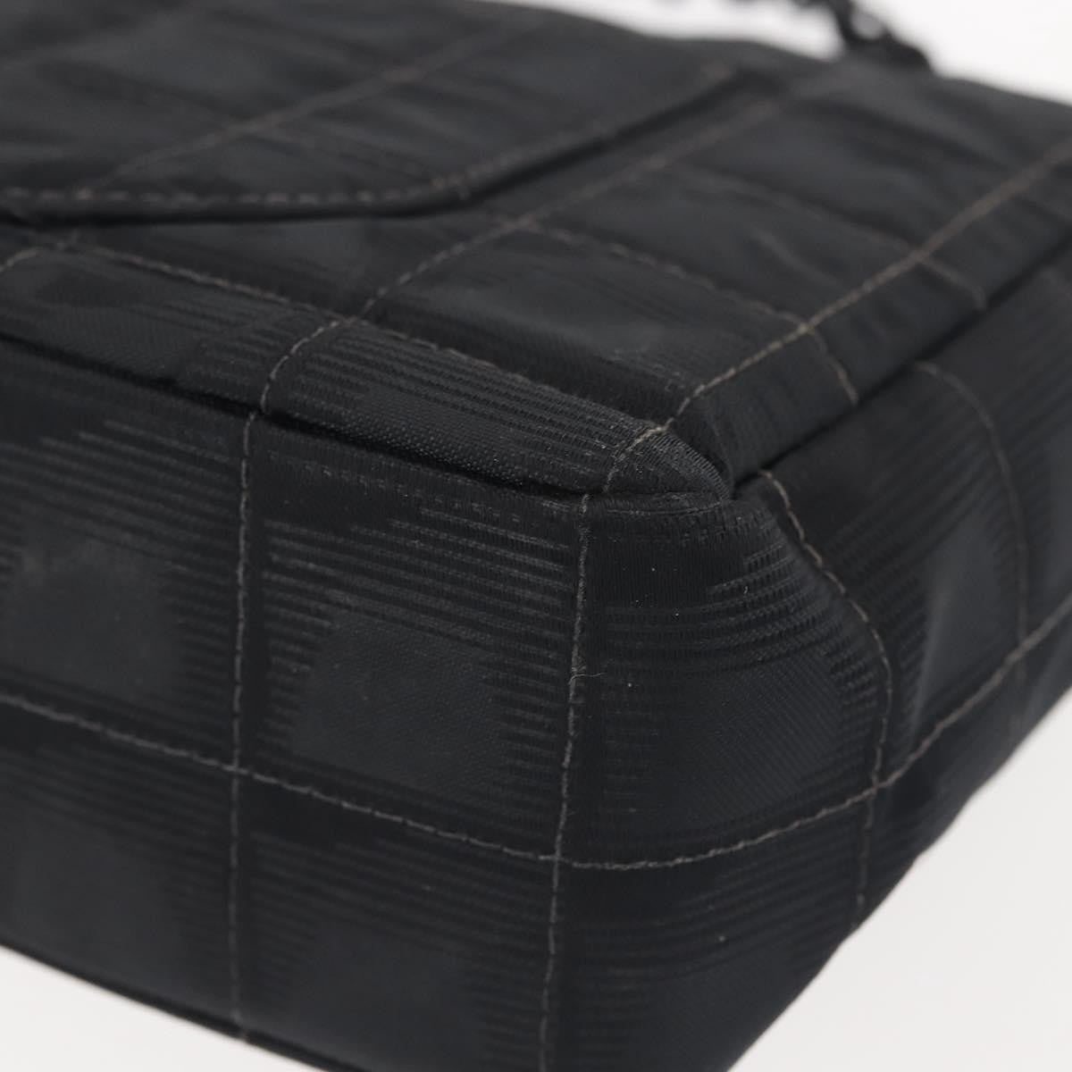 Chanel Travel Line Flap Bag Nylon, BLACK, NYLON, Travel bag