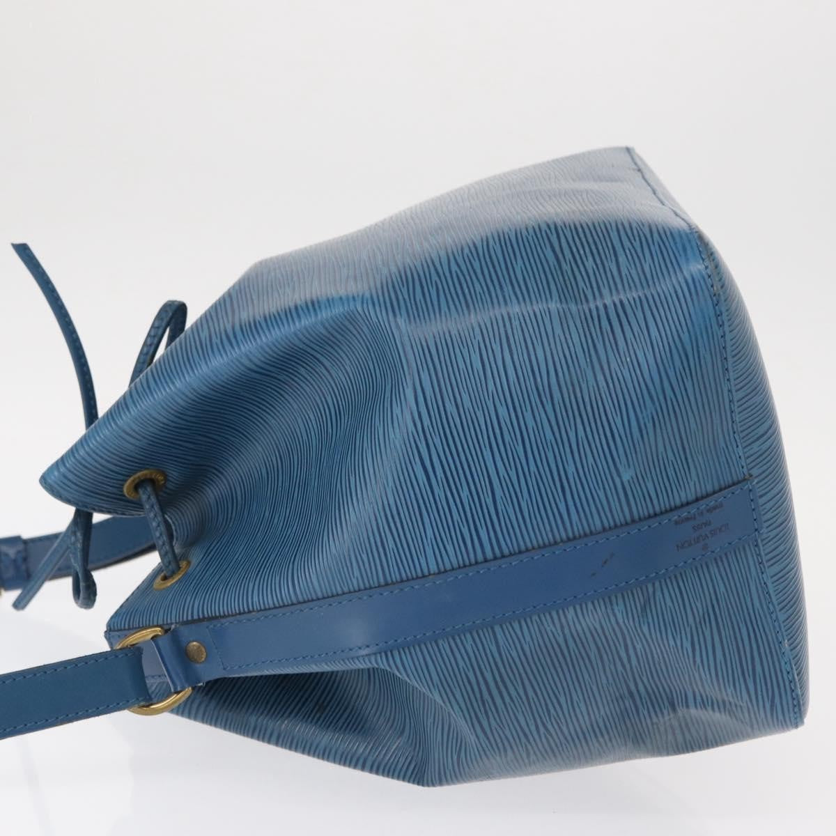 Louis Vuitton Petit Noe Handbag Epi Leather, BLUE, LEATHER, Shoulder bag