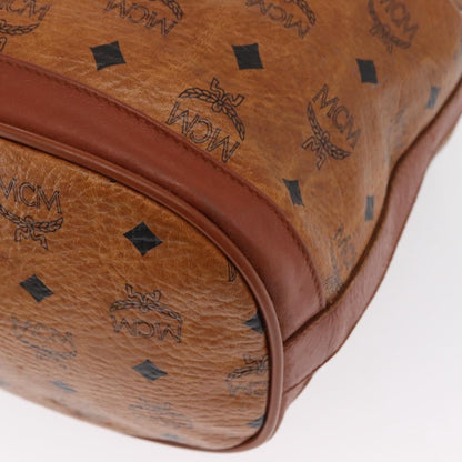 MCM Visetos Shoulder bag Canvas and Leather, BROWN, CANVAS, Shoulder bag