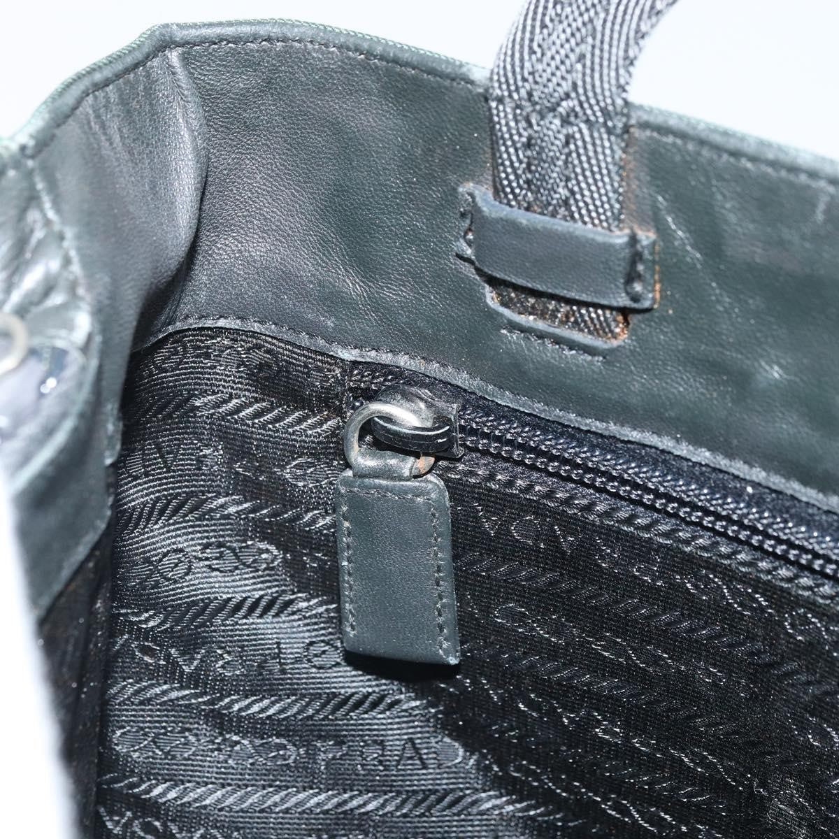 Prada Vintage Zip Tote Tessuto, GREEN, NYLON, Tote bag