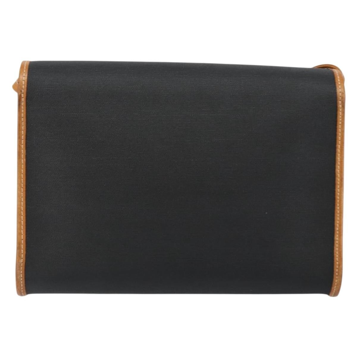 Christian Dior Vintage CD Logo Shoulder Bag Leather, BLACK, LEATHER, Shoulder bag