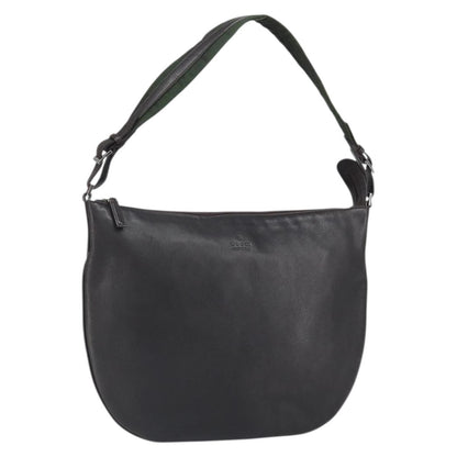 Gucci Vintage Shoulder Bag Leather, BLACK, CANVAS, Shoulder bag