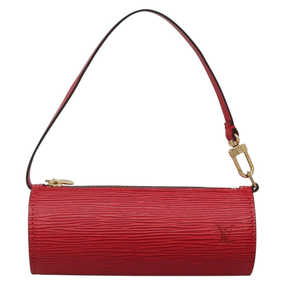 Louis Vuitton Soufflot Pochette Epi Leather, RED, LEATHER, Clutche & pouche