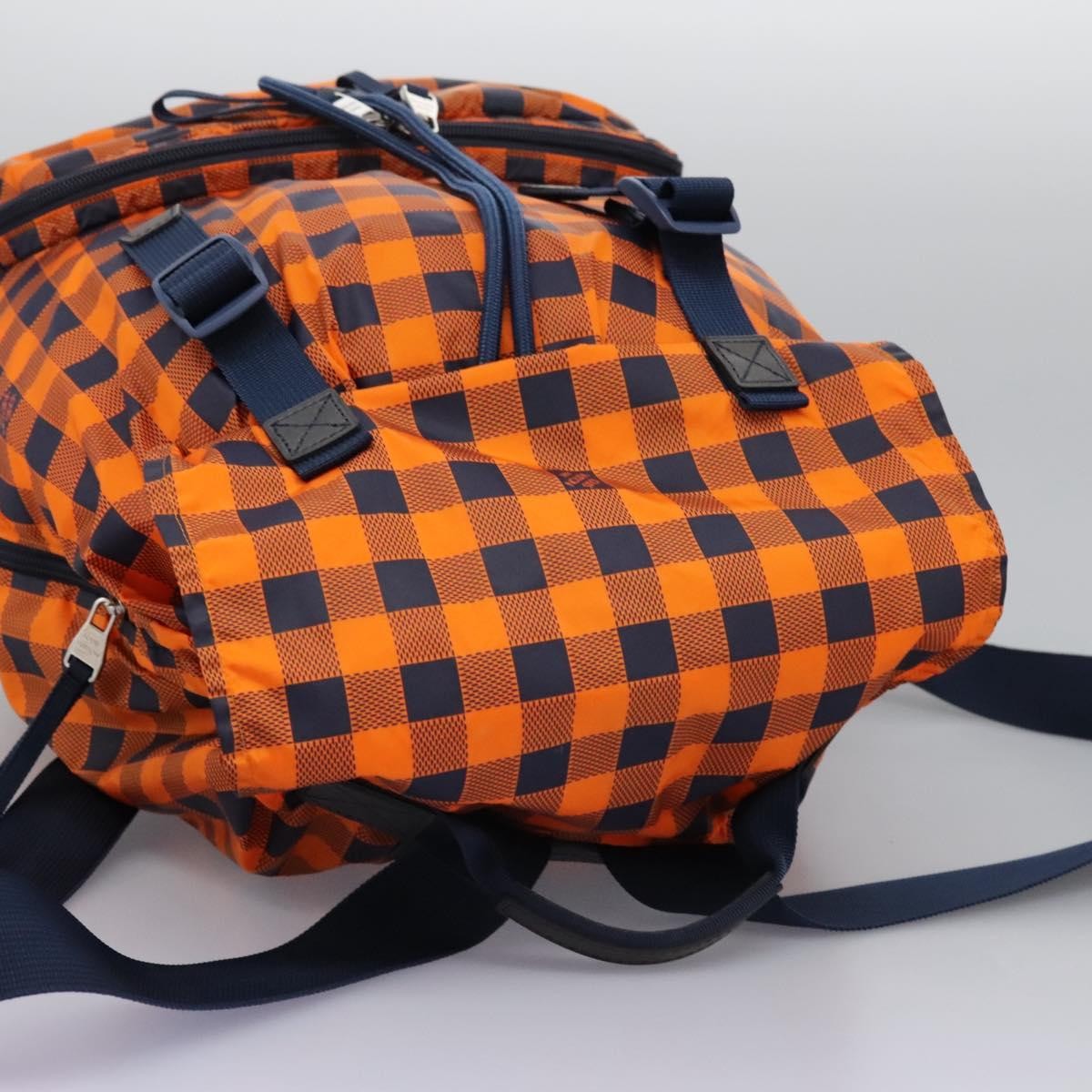 Louis Vuitton Aventure Backpack Damier Nylon, Orange, Nylon, Backpack