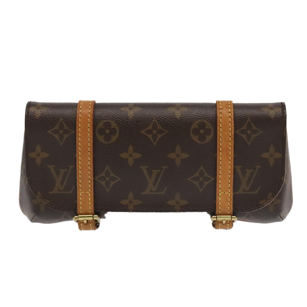 Louis Vuitton Pochette Marrell Monogram Canvas, BROWN, CANVAS, Clutche & pouche