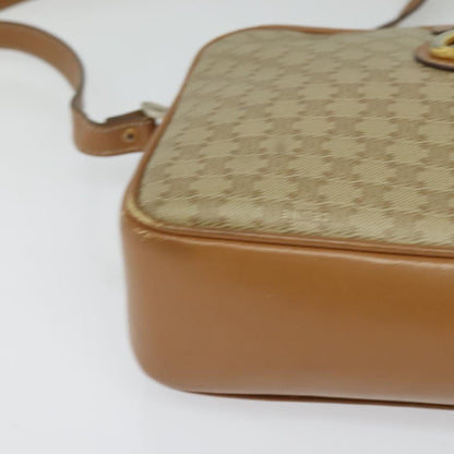 Celine Macadam Shoulder Bag PVC Leather, BEIGE, CANVAS, Shoulder bag