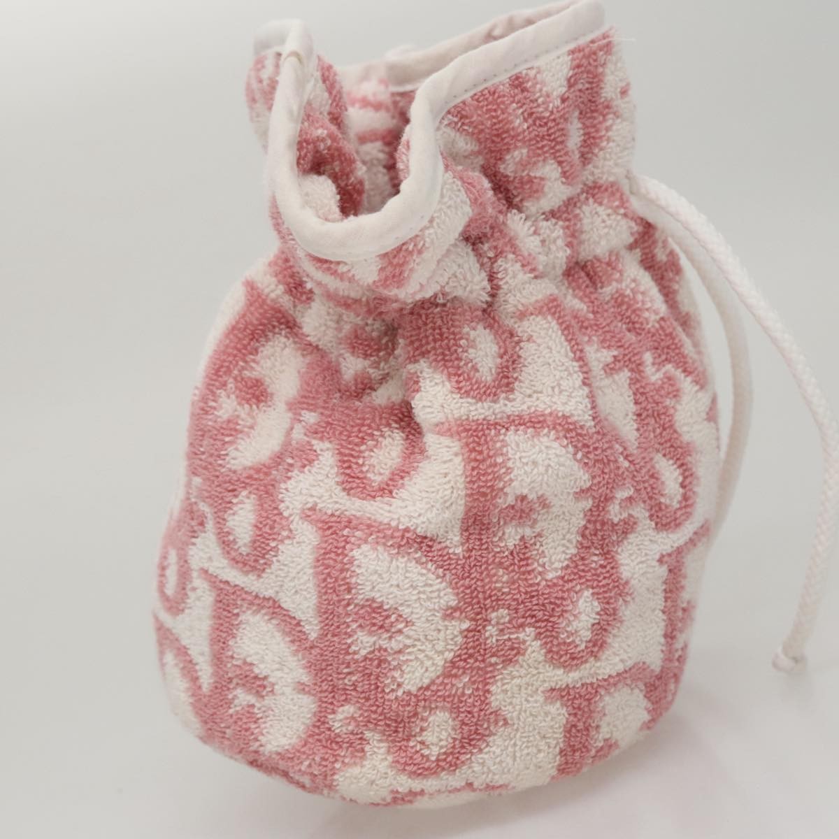Christian Dior Vintage Trotter Pouch Pile, Pink, Canvas, Clutch