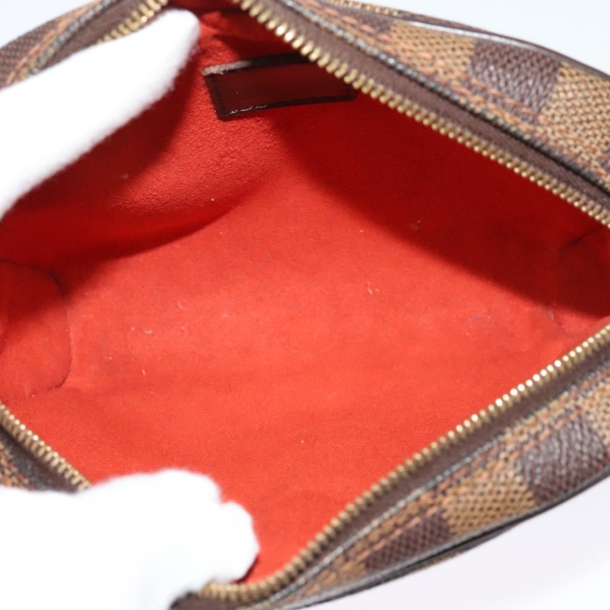 Louis Vuitton Ipanema Pochette Damier, BROWN, CANVAS, Clutche & pouche