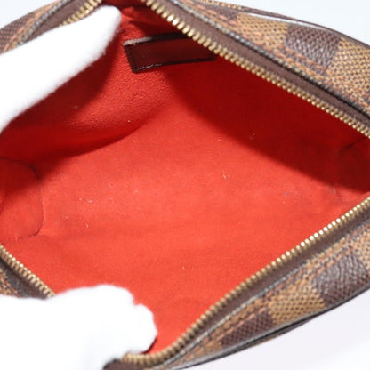 Louis Vuitton Ipanema Pochette Damier, BROWN, CANVAS, Clutche & pouche