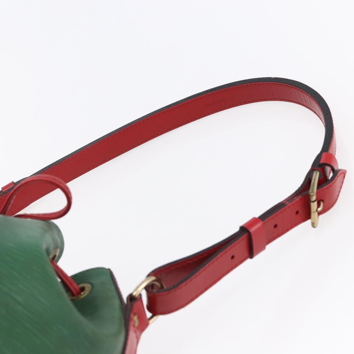 Louis Vuitton Petit Noe Handbag Two Tone Epi Leather, GREEN, LEATHER, Handbag