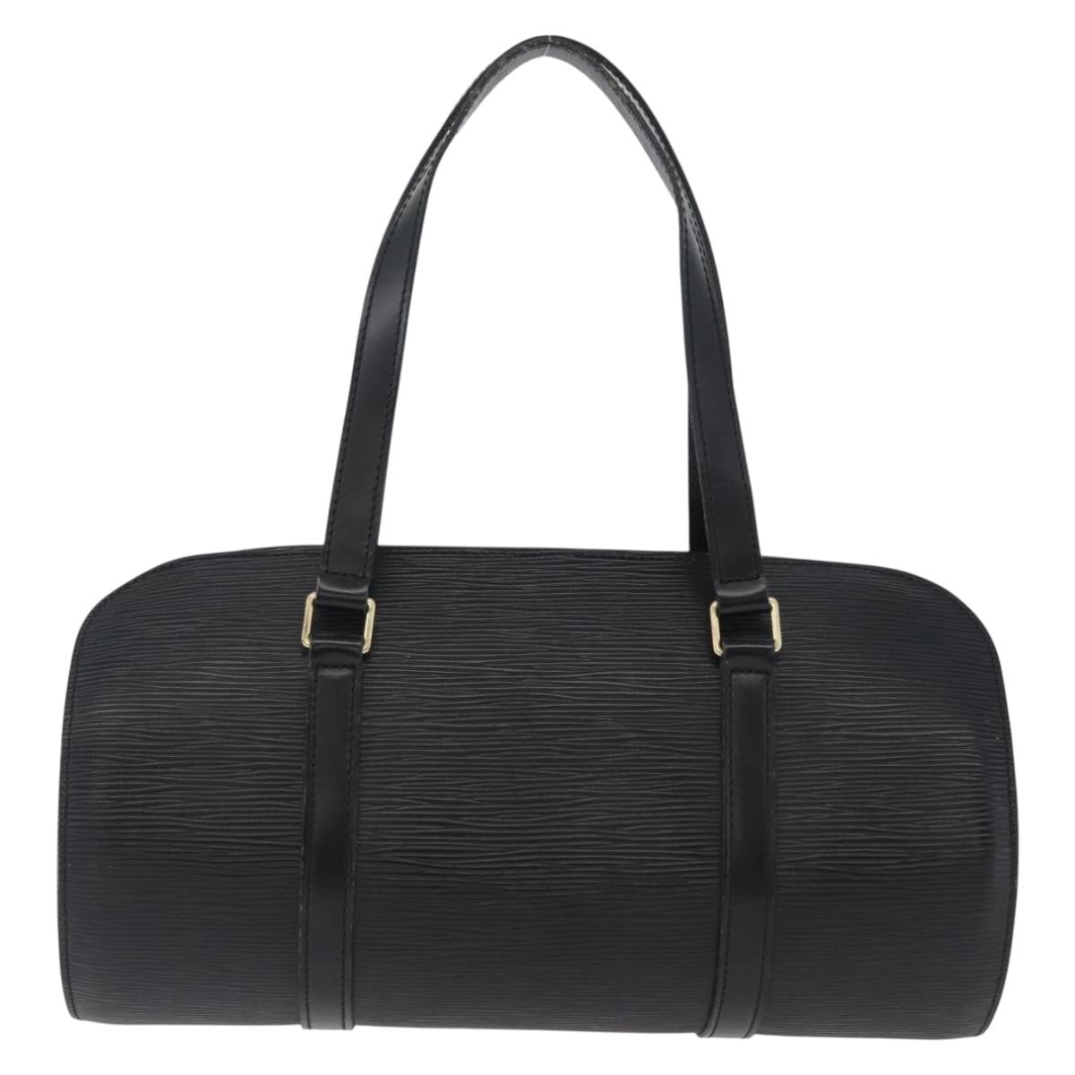 Louis Vuitton Soufflot Handbag Epi Leather, BLACK, LEATHER, Handbag