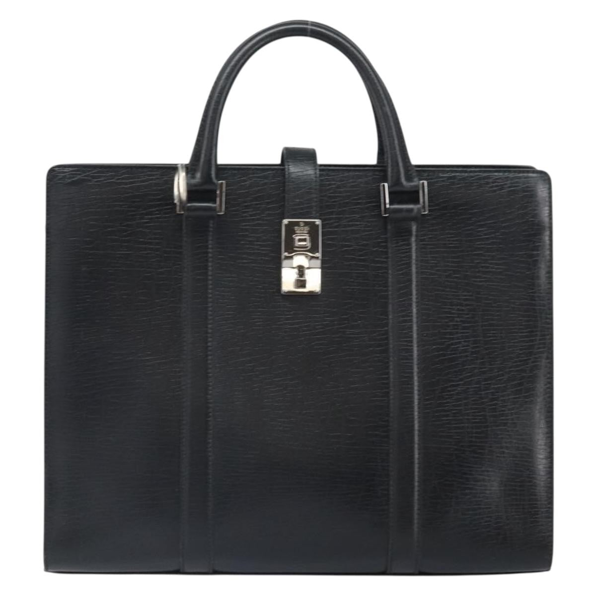 Gucci Vintage Handbag Leather, BLACK, LEATHER, Handbag