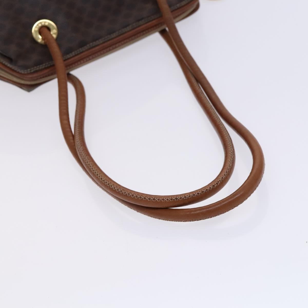 Celine Vintage Macadam Shoulder Bag Canvas, BROWN, CANVAS, Shoulder bag