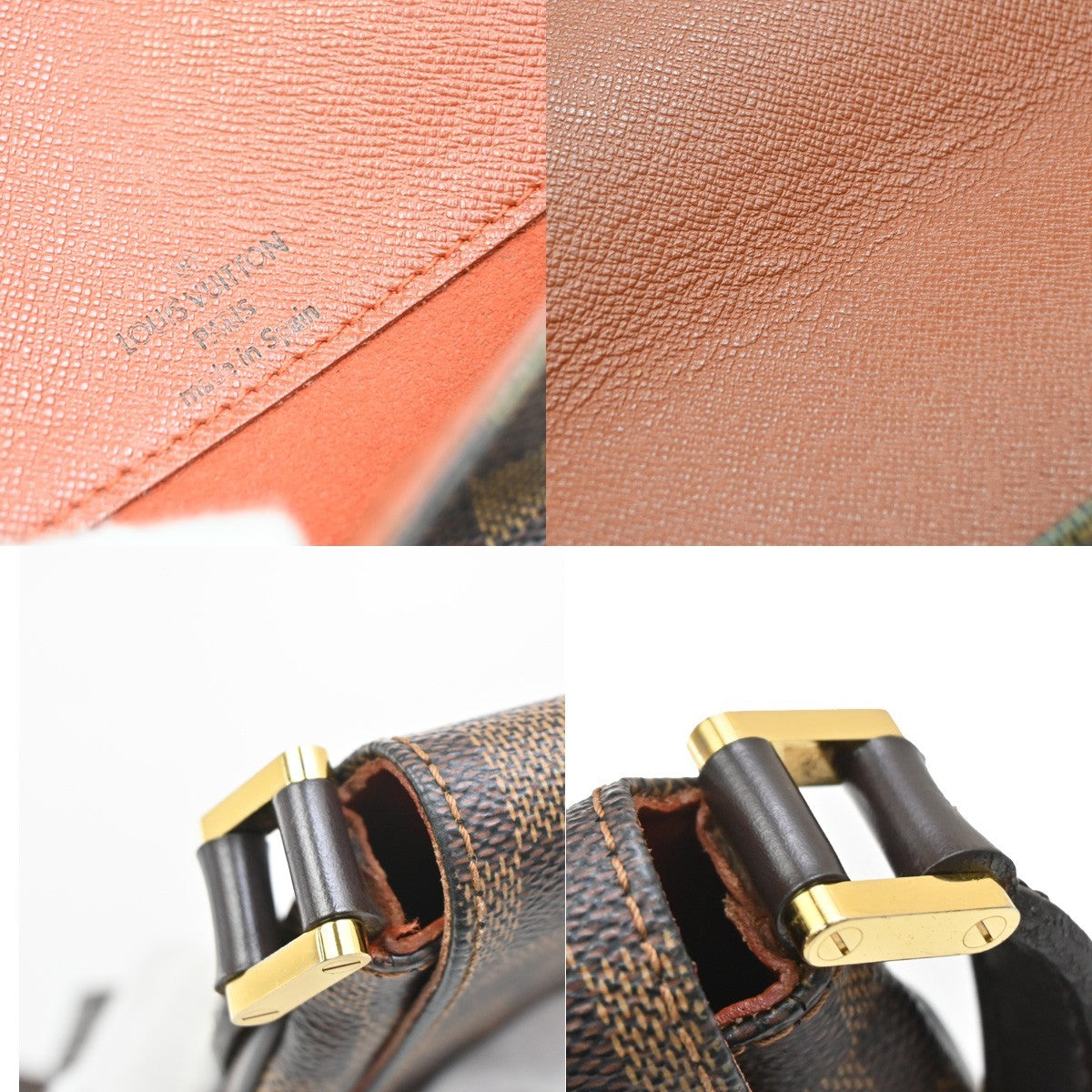 Louis Vuitton Musette Tango Handbag Damier, BROWN, CANVAS, Shoulder bag