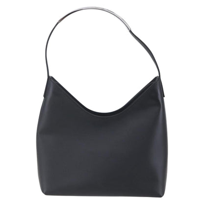 Gucci Metal Handle Hobo Leather, BLACK, LEATHER, Shoulder bag