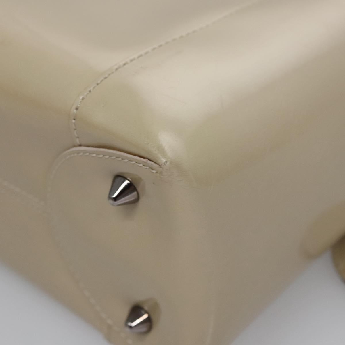 Christian Dior Pearl Lady Dior Bag Patent leather, BEIGE, PATENT_LEATHER, Handbag