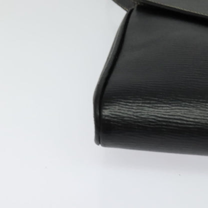 Celine Vintage Circle Logo Crossbody Bag Leather, BLACK, LEATHER, Crossbody bag