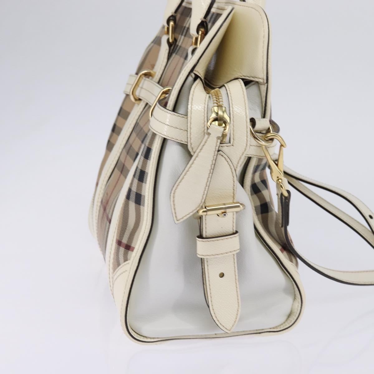 Burberry Minford Satchel Haymarket Coated Canvas, BEIGE, CANVAS, Tote bag