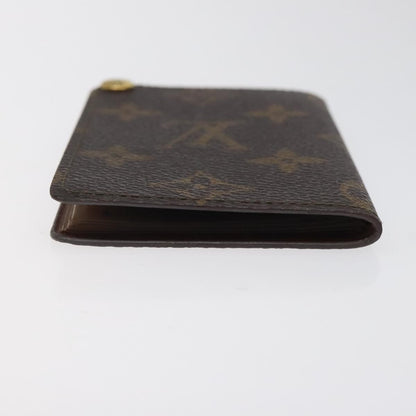 Louis Vuitton Porte Cartes Pression Card Case Monogram Canvas, BROWN, CANVAS, Card Holders