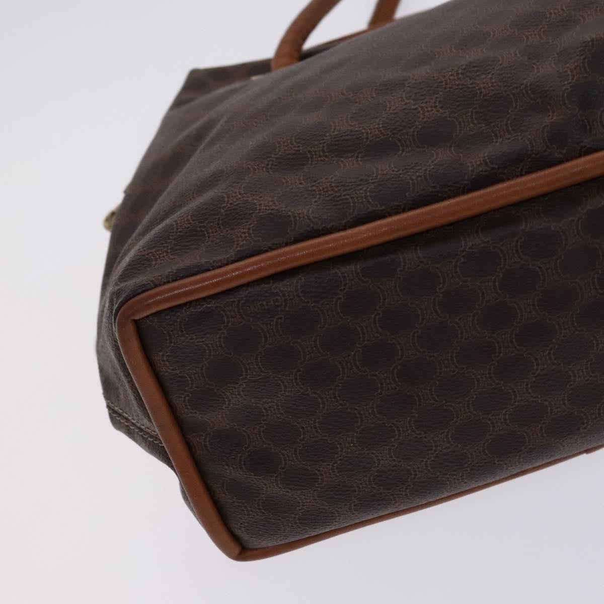 Celine Vintage Macadam Shoulder Bag Canvas, BROWN, CANVAS, Shoulder bag
