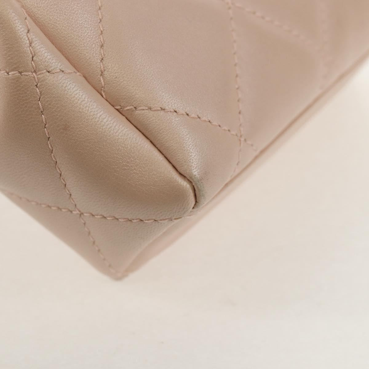 Chanel Ring Flap Bag Quilted Leather, PINK, LEATHER, Clutche & pouche