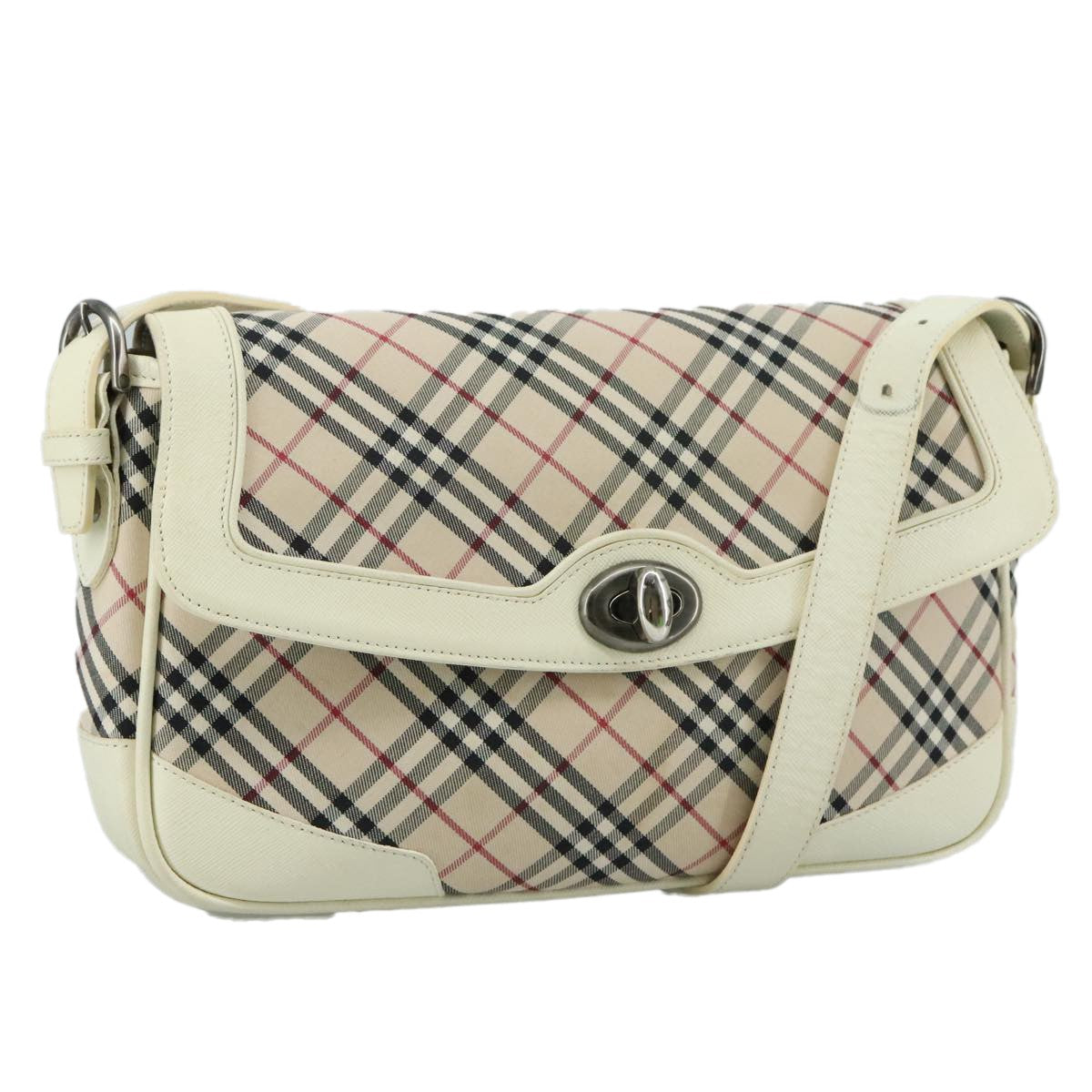 Burberry Shoulder Bag Nova Check Canvas, BEIGE, CANVAS, Shoulder bag