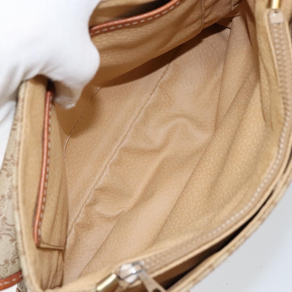 Celine Vintage Macadam Handbag Canvas, BEIGE, CANVAS, Handbag