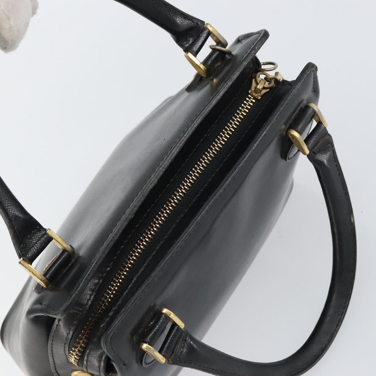 Versace Vintage Handbag Leather, BLACK, LEATHER, Handbag