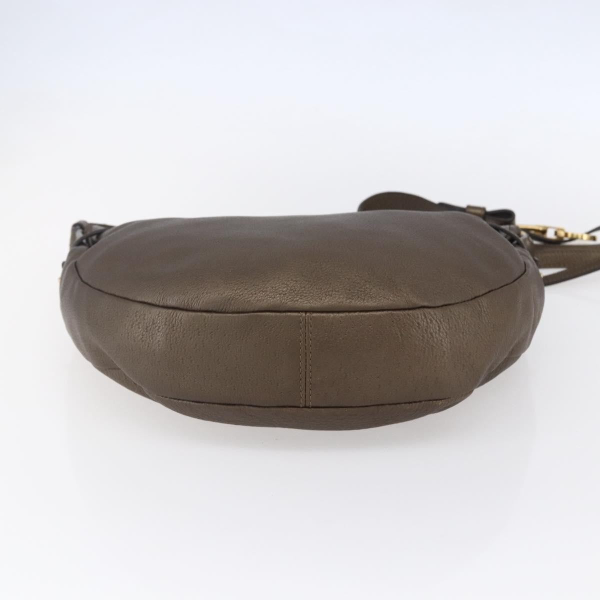 Salvatore Ferragamo Vintage Shoulder Bag Leather, BROWN, LEATHER, Shoulder bag