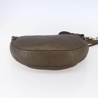 Salvatore Ferragamo Vintage Shoulder Bag Leather, BROWN, LEATHER, Shoulder bag
