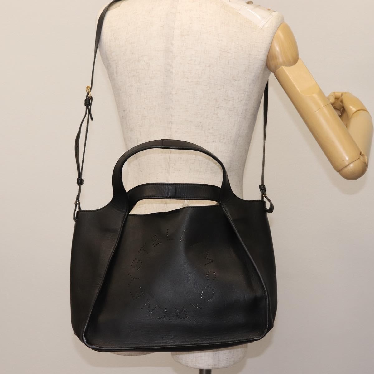 Stella McCartney Cabas tote bag leather, BLACK, LEATHER, Handbag