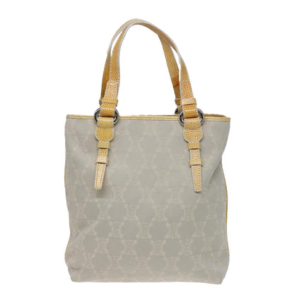 Celine Vintage Macadam Tote bag Canvas, YELLOW, CANVAS, Tote bag
