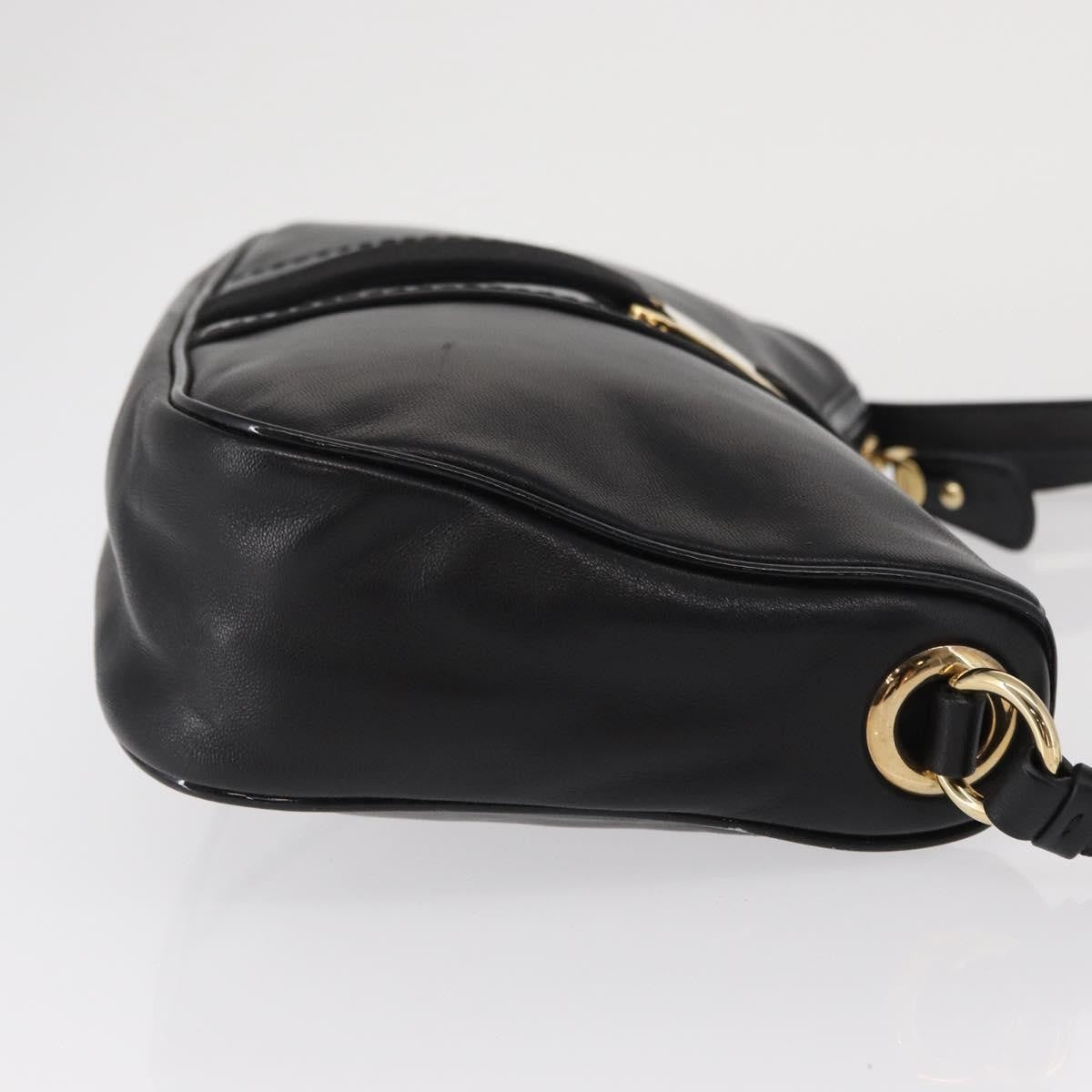 Salvatore Ferragamo Vala Shoulder Bag Leather, BLACK, LEATHER, Shoulder bag