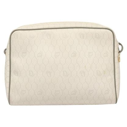 Christian Dior Vintage Honeycomb Shoulder Bag Canvas, WHITE, CANVAS, Shoulder bag