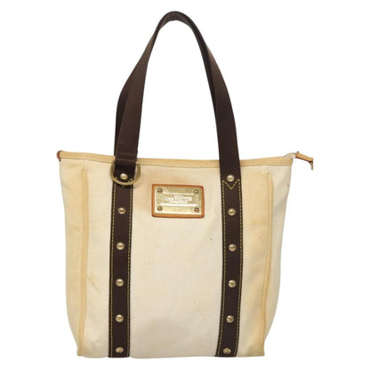 Louis Vuitton Antigua Tote Canvas, WHITE, CANVAS, Tote bag