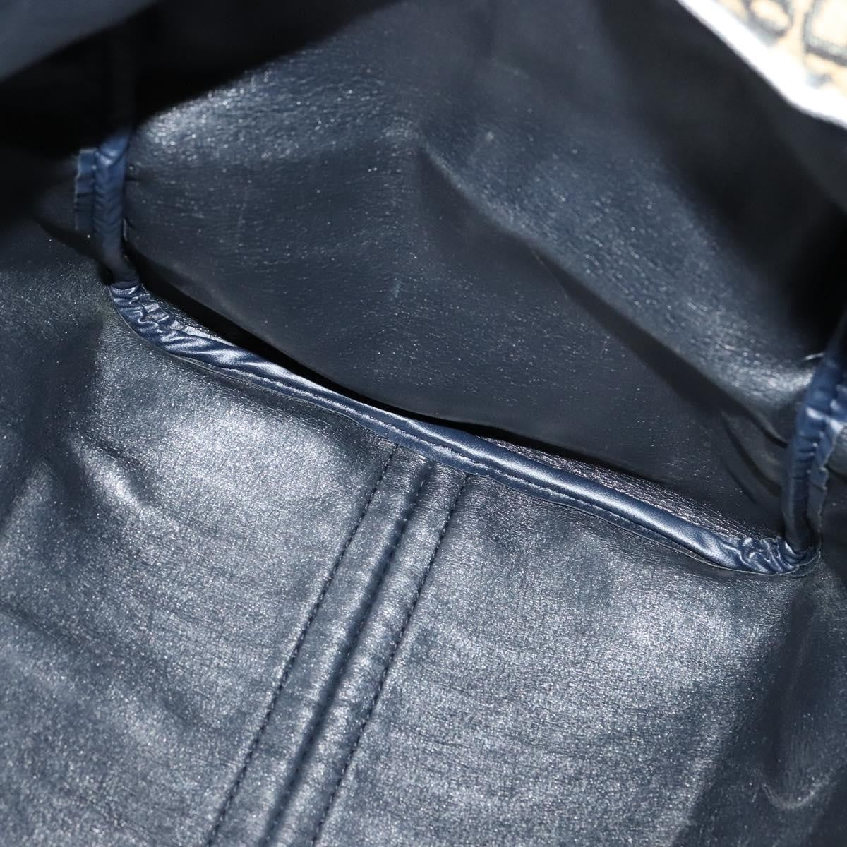 Christian Dior Vintage Trotter Boston Bag Diorissimo Canvas, NAVY, CANVAS, Travel bag