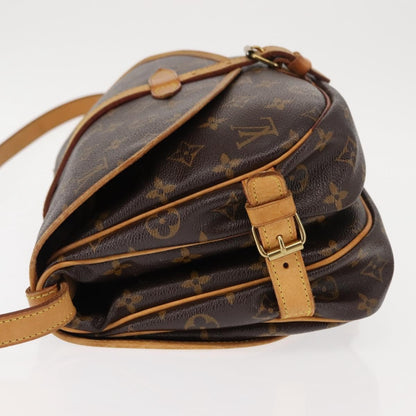 Louis Vuitton Saumur Handbag Monogram Canvas, BROWN, CANVAS, Shoulder bag