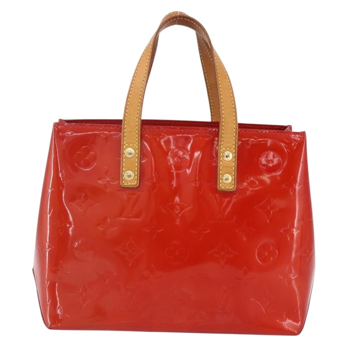 Louis Vuitton Reade Handbag Monogram Vernis, RED, PATENT_LEATHER, Handbag