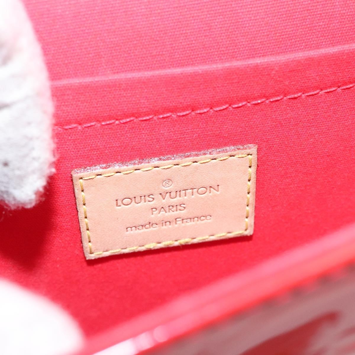 Louis Vuitton Bellflower Handbag Monogram Vernis, RED, PATENT_LEATHER, Shoulder bag