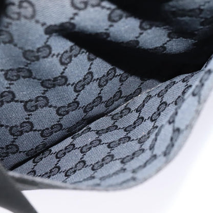 Gucci Vintage Flat Messenger Bag GG Canvas, BLACK, CANVAS, Shoulder bag