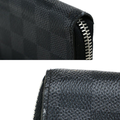 Louis Vuitton Zippy wallet vertical Damier Graphite, BLACK, LEATHER, Wallets
