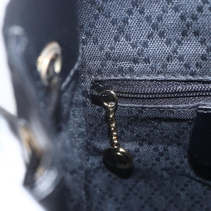 Gucci Vintage Bamboo Backpack Patent, BLACK, PATENT_LEATHER, Backpack