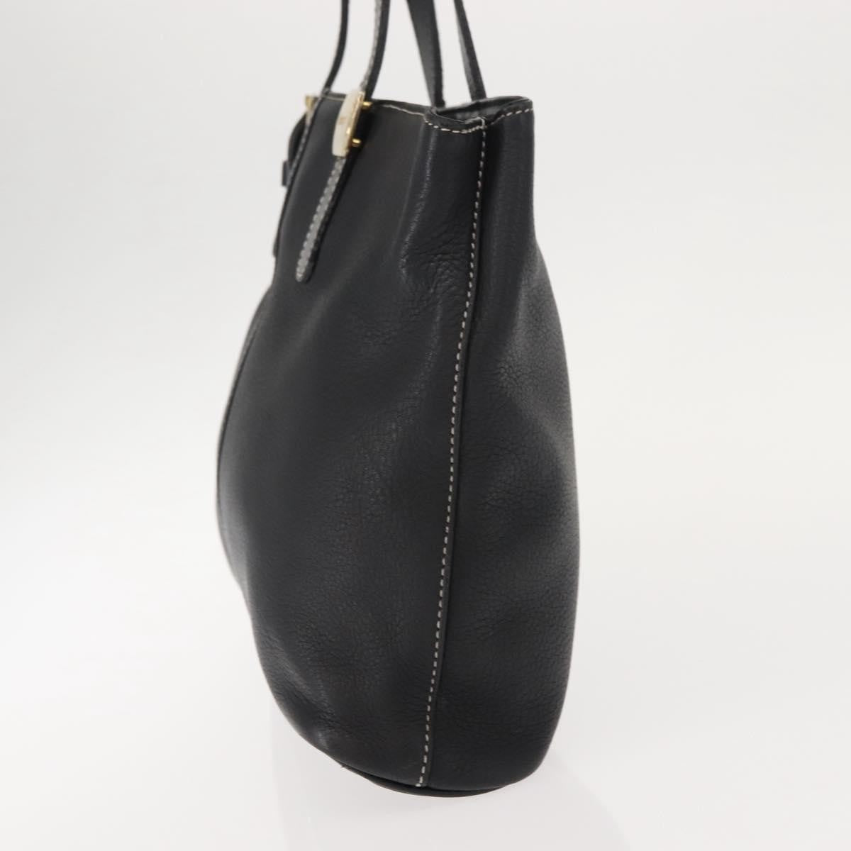 Burberry Vintage Handbag Leather, BLACK, LEATHER, Handbag
