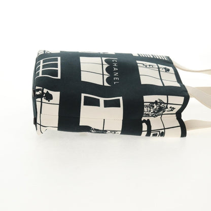 Chanel Coco Window Tote Printed Canvas, BLACK, CANVAS, Tote bag