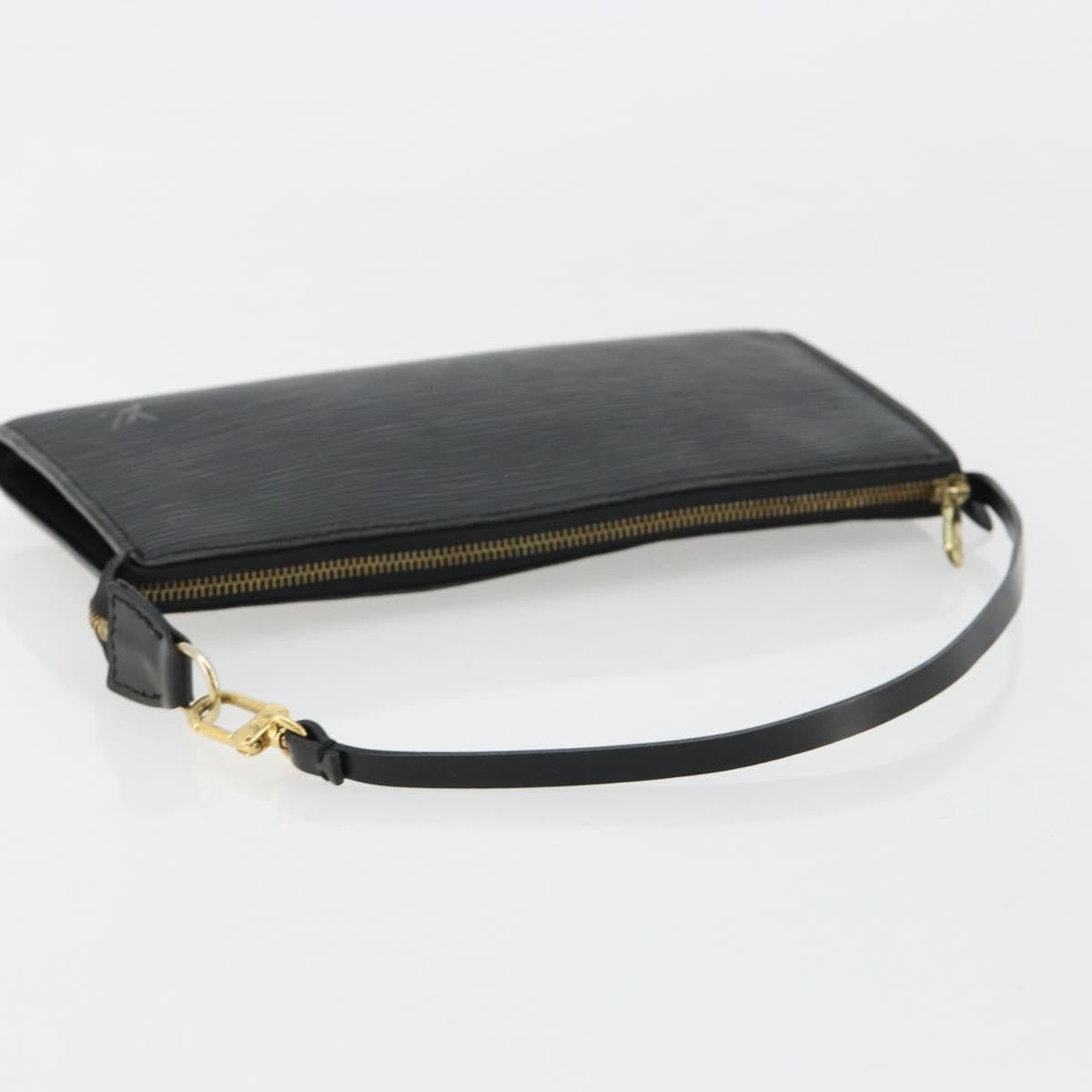 Louis Vuitton Pochette Accessoires Epi Leather, Black, Leather, Clutch