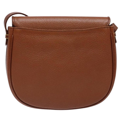Burberry Flap Messenger Leather, BROWN, LEATHER, Shoulder bag