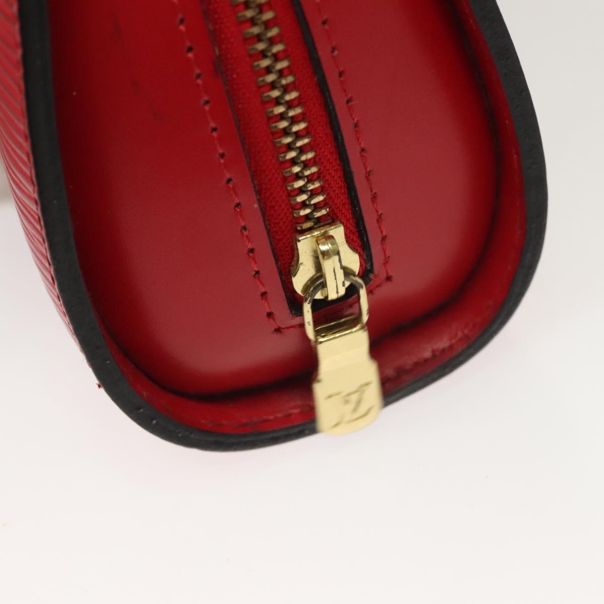 Louis Vuitton Dauphine Pochette Epi Leather, RED, LEATHER, Clutche & pouche