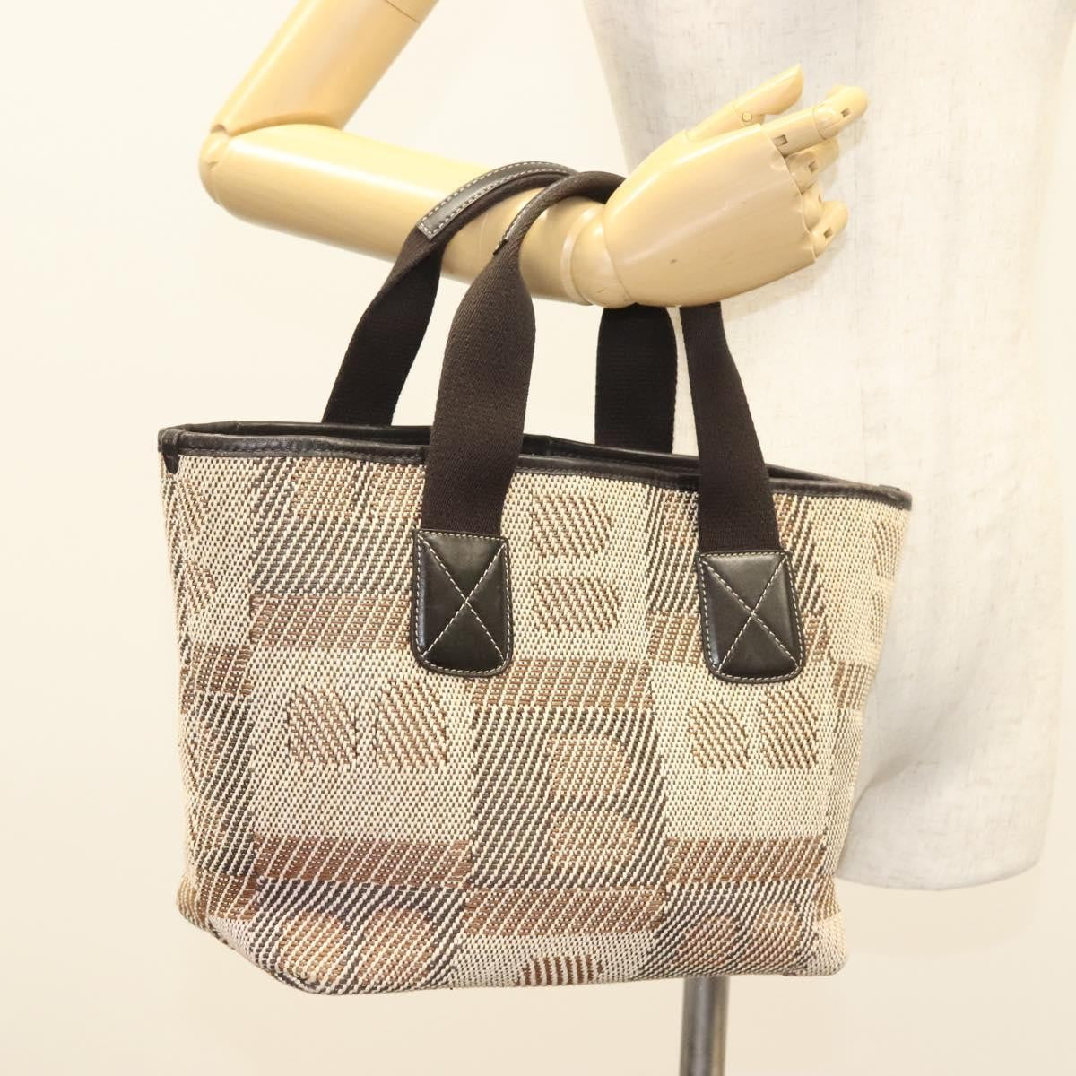 Bally Vintage Tote Bag Canvas, BROWN, CANVAS, Tote bag