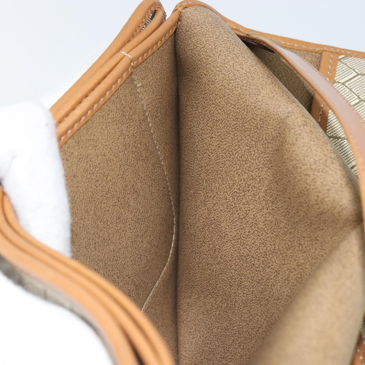 Christian Dior Vintage honeycomb clutch Canvas, BEIGE, CANVAS, Clutche & pouche