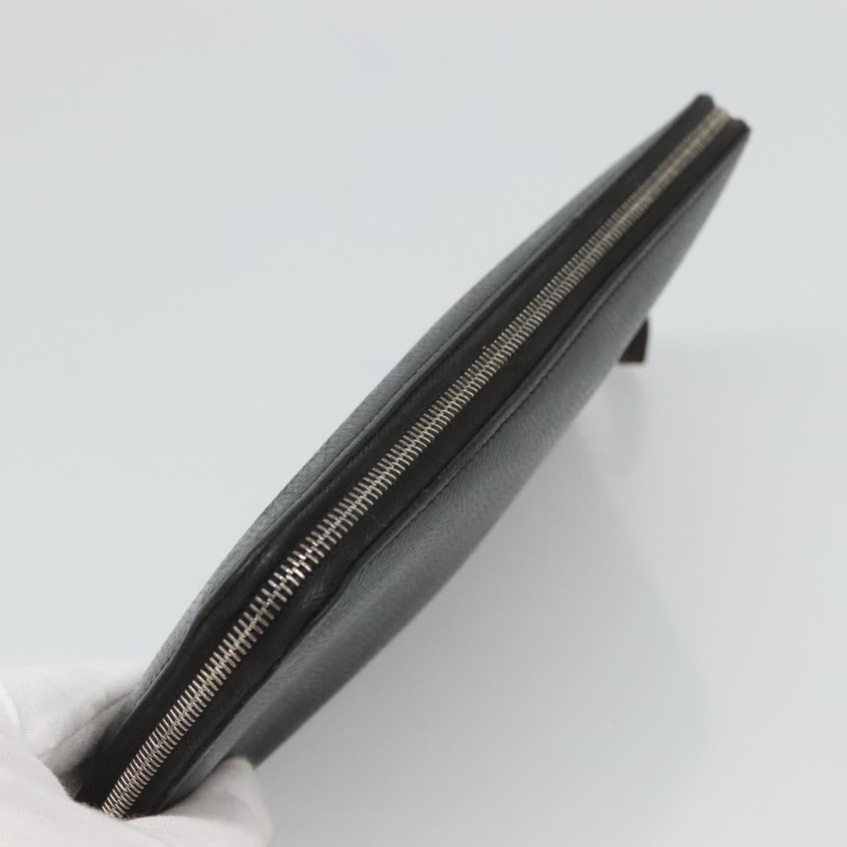 Hermes Azap Zip Around Wallet Silk'in Epsom, Black, Leather, Wallet